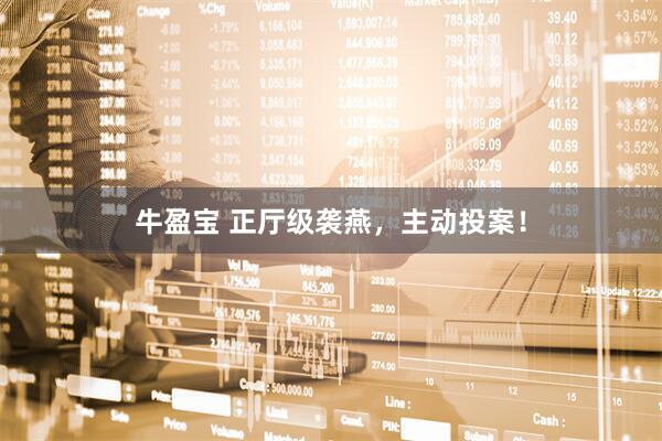 牛盈宝 正厅级袭燕，主动投案！